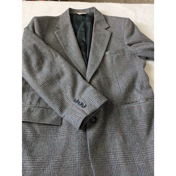 Vintage‎ Hunt Valley Wool Blazer Mens 42R Sportscoat Office Tweed Business USA - Picture 13 of 14